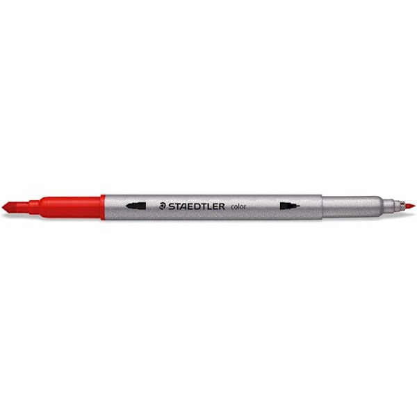 Färgpennor - STAEDTLER - Set 72 - Dubbelspets 3,0 mm och 0,5 mm - 12 ljusa färger - Blandat 12 ljusa färger