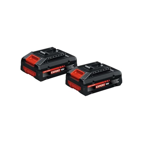 Pack med 2 BOSCH EXBA 18V-40 batterier