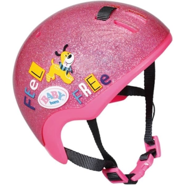 BABY born cykelhjälm för docka Rosé med glitter