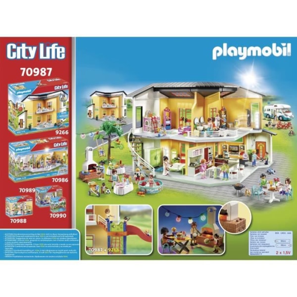 PLAYMOBIL - 70987 - City Life - Relaxationsområde med pool - 159 delar - Röd - Blandat Röd