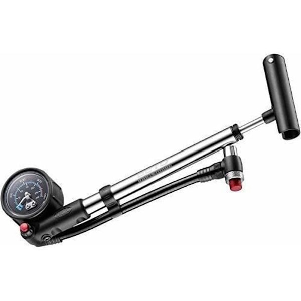 Beto Bike Gaffel och Shock Hand Pump Däckpump med mätare och luftningsventil