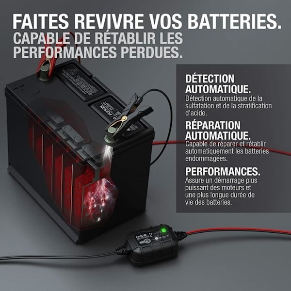 Noco - Genius Batteriladdare 2EU 2A SVART