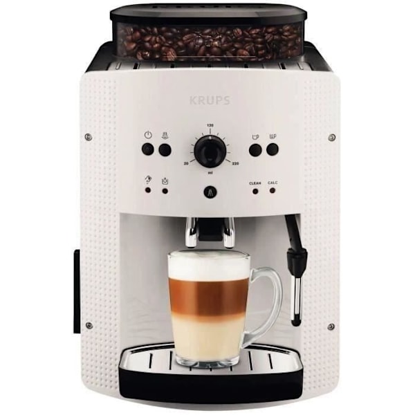 KRUPS - Espressokvarn - 1450W - avtagbar tank 1,7 L - kapacitet 260g - Essential - vit -EA810570 Vit