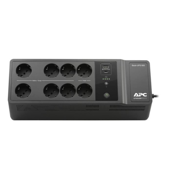 apc apc back-ups 850va 230v usb typ-c och en laddningsportar svart svart Svart