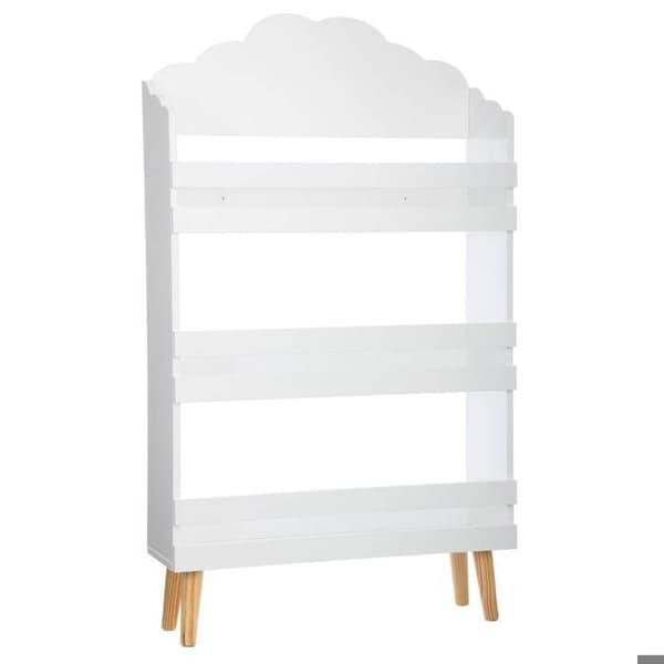 Barnbibliotek "Mjukhet" vit moln H100cm Vit