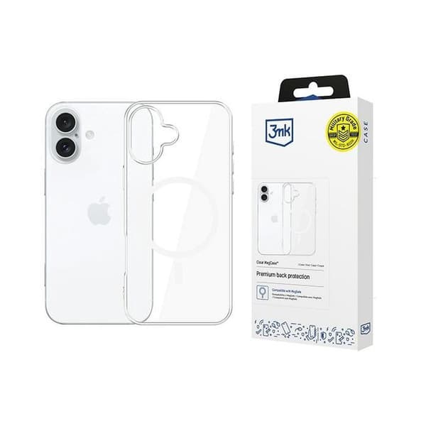 Transparent MagSafe-skal 3MK för iPhone 16