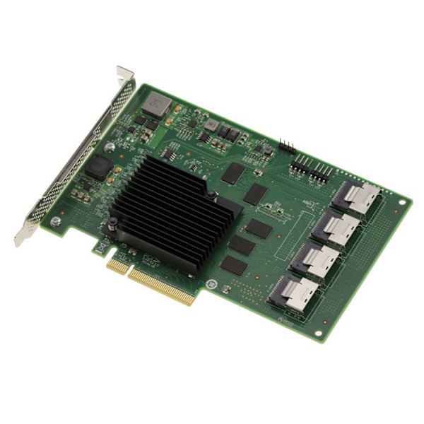 PCIe 2.0 SAS 6GB 16 internt styrkort. OEM modell 9201-16I SAS 2116