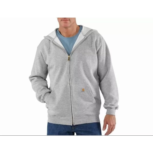 Hoodie - CARHARTT - K122 - Grå - Långa ärmar - Zippad - M
