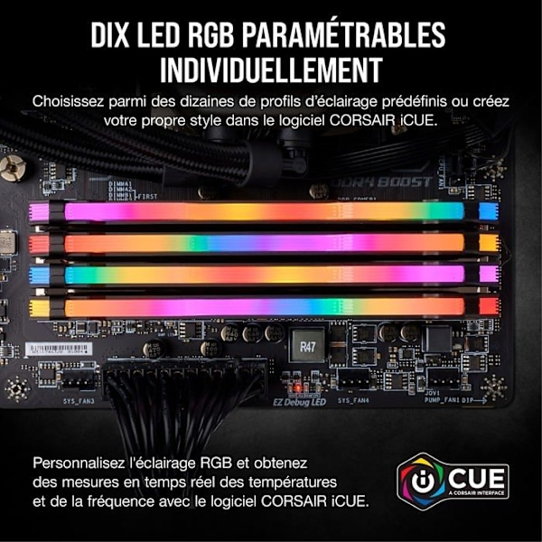 Corsair VENGEANCE® RGB PRO 32GB (2 x 16GB) DDR4 4000MHz C18 — Svart