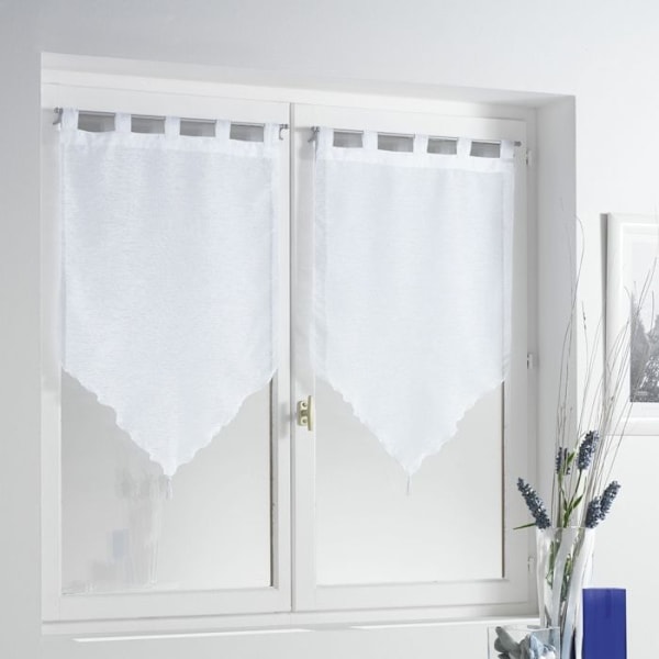 2 passerande segel med pompoms 90x60 LISSEA vit Vit