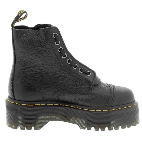Boots Plattform Sinclair - DR MARTENS - Läder Svart - 8 öglor - Gummisula - Unisex Svart 36