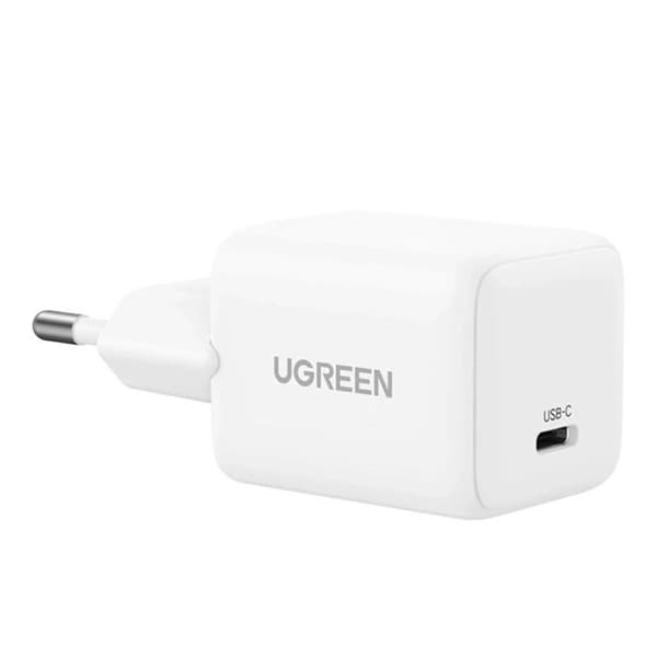 Laddare - UGREEN - X513 - 30W USB-C - GaN - USB-C-kabel 1 m Vit