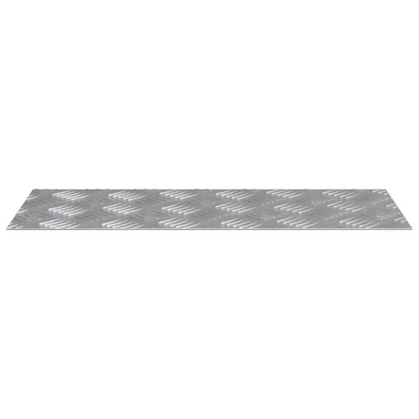 Set om 2 Antislip Checker Plattor i Aluminium 20x50 cm