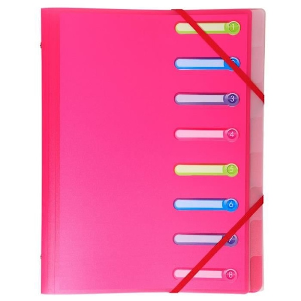 EXACOMPTA-mapp 3 polypropenflikar 8 kromalinfack Blandad