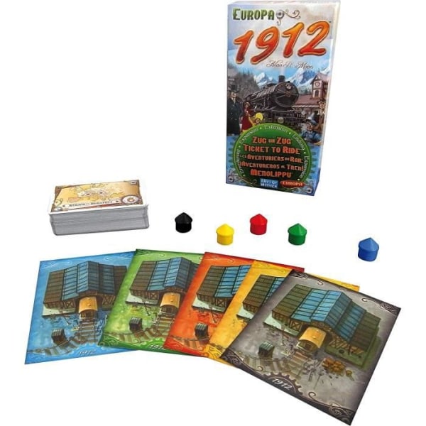 LES AVENTURIERS DU RAIL Extension Europe 1912 - Styrelsestrategispel - Asmodee - AVE07ML2 Flerfärgad