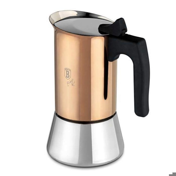Cafetiera Moka - BERLINGERHAUS - BH-8550 - Rostfritt stål - 9 koppar - Roséguld Metallic Line