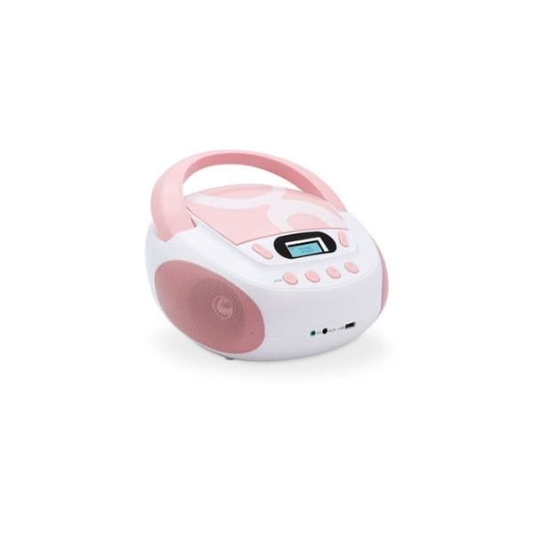 CD MP3-spelare för barn med USB-port - ljusrosa Ros