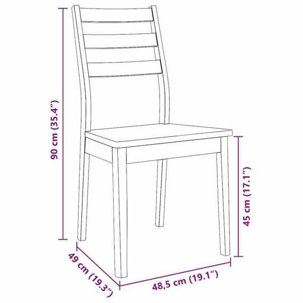 vidaXL Matstolar 2 st vit massiv gummiträ, middagsstol, stol, vardagsrumstol, matstolar, stol 4102521