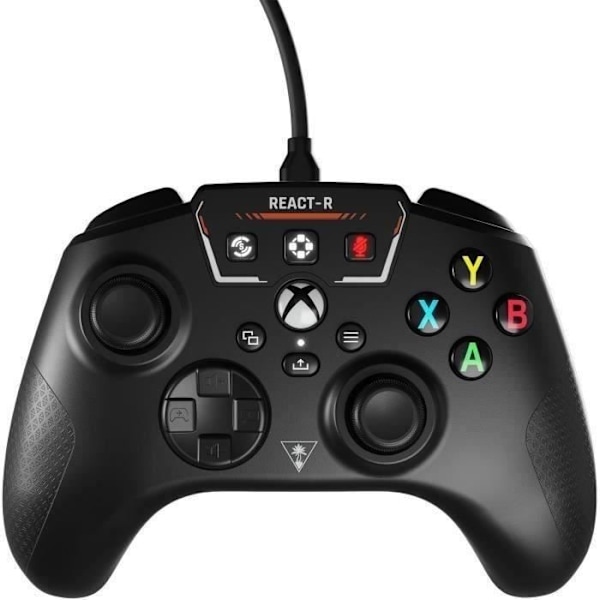 Xbox Series Xbox One Windows Wired Gamepad - Turtle Beach REACT-R - Svart Svart