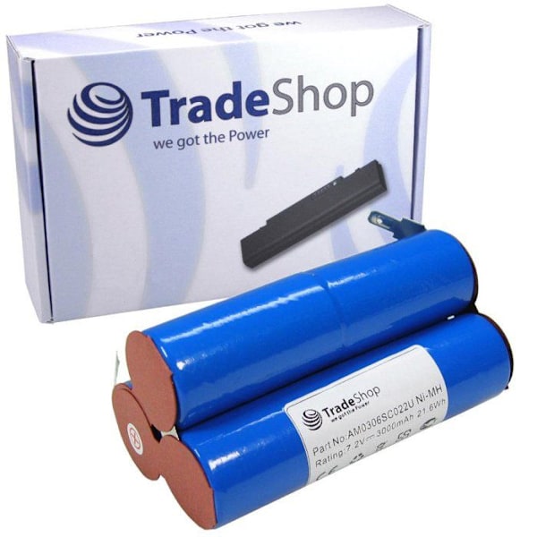 Trade-shop - 119694757 - Högpresterande NI-MH-batteri 7,2 V / 3000 mAh för Wolf BS80 BS-80 busksax