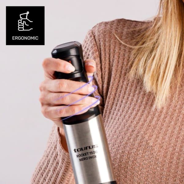 Handmixer - TAURUS - Rocket Nero Inox - 1500W - Ergonomisk - Stänksäker