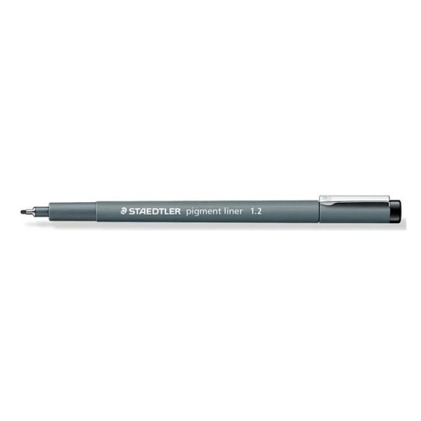 Skrivpenna - Svart - 1,2 mm spets - Pigment Liner 308 - Staedtler Svart
