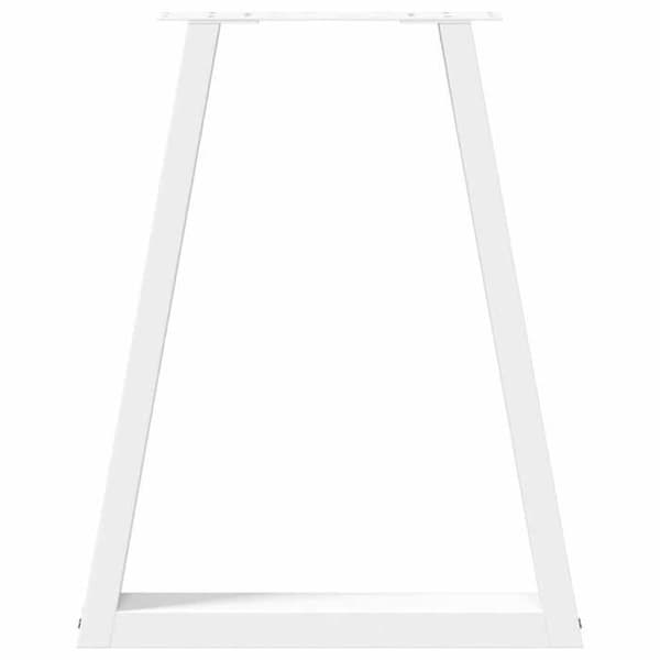 vidaXL V-formade matbordsben, 2 stycken, vit, 60 x (72-73,3) cm, stål 4012565