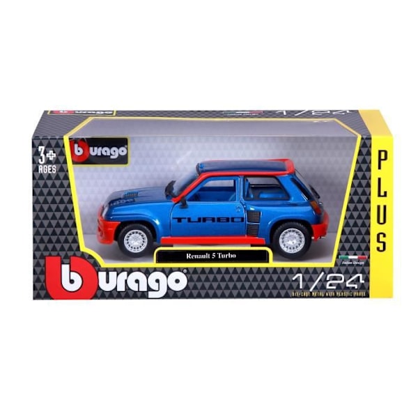 Monterade miniatyrer - Renault R5 Turbo blå 1980 1/24 Burago