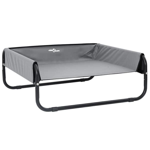 Hundsäng - Upphöjd - Ljusgrå - 85 x 85 x 33 cm - Rektangulär Ljusgrått