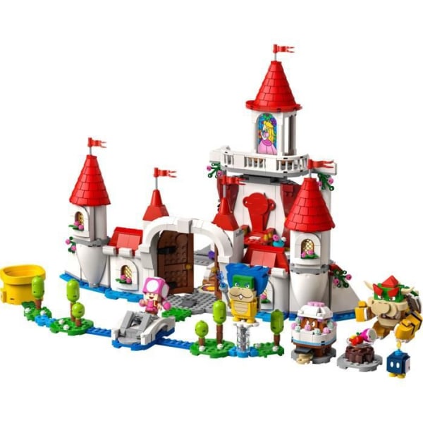 LEGO 71408 Super Mario Peach's Castle Expansion Set, Strong Castle Toy, Bowser Minifigure, Toadette, Child 8 Years