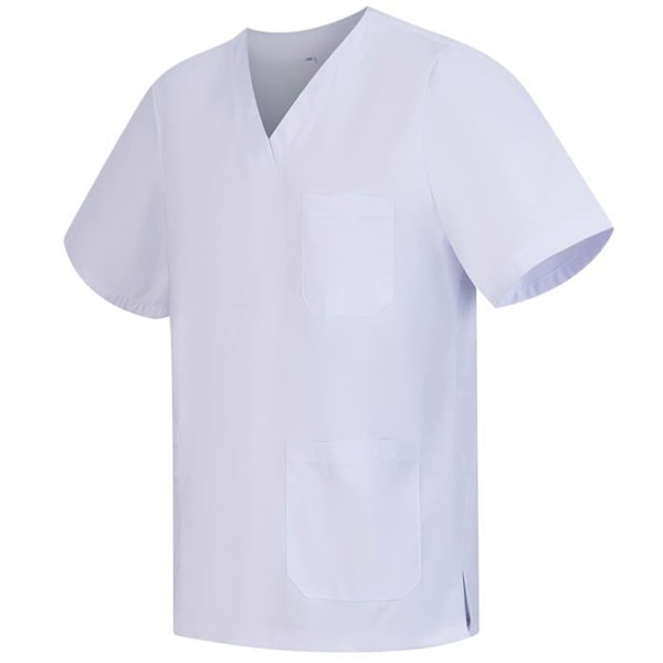 Misemiya - MZ-8178 - Unisex Uniform Set Blus - Medicinsk uniform med topp och byxor - Ref.6801-6802 Vit jag