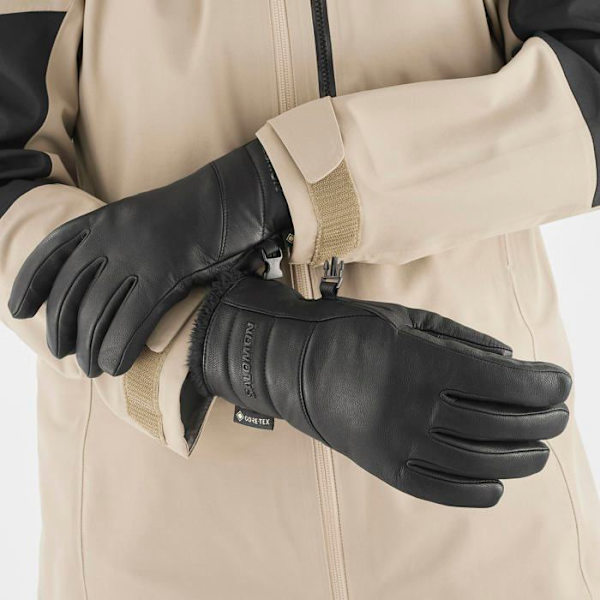 Salomon - LC1901600 - Native Gore Tex vattentäta vantar för kvinnor, perfekt för skidåkning, snowboard och vandring Svart S