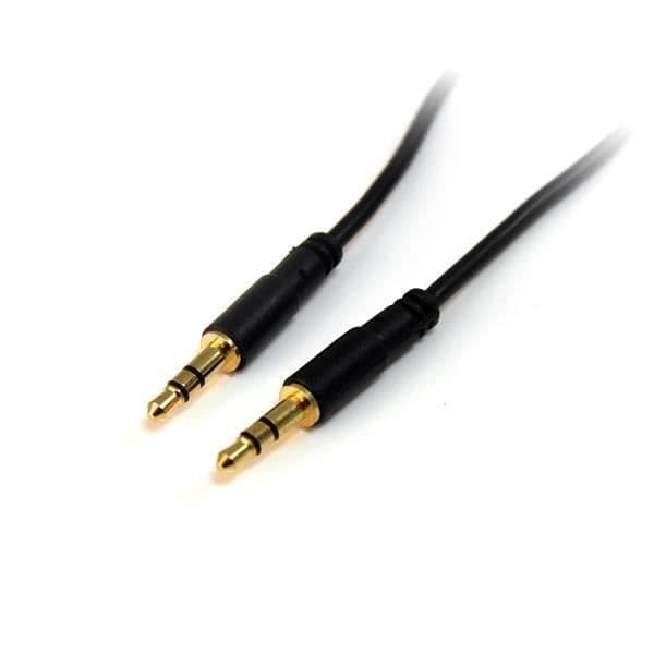 StarTech.com MU10MMS, 3,5mm, Hane, 3,5mm, Hane, 3 m, Svart