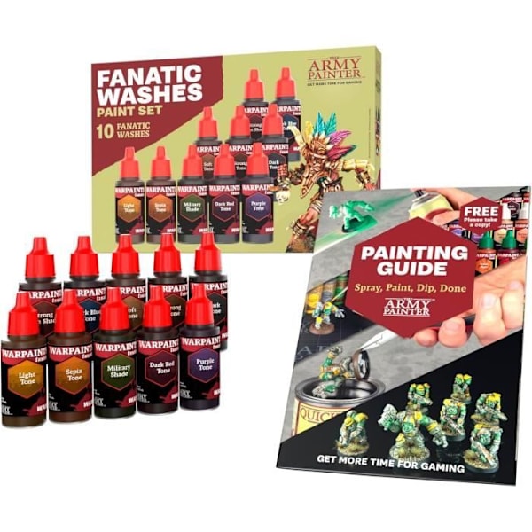 Målarfärg Lavis - The Army Painter - Warpaints Fanatic - 10 x 18 ml - Extra Tung Pigment - Blandet