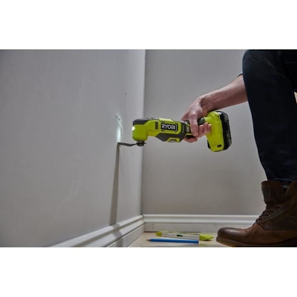 RYOBI - Multiverktyg 18V ONE+ - 3,0° oscillation + universaladapter, blad, slipplatta, 5 slipskivor & skiftnyckel - RMT18-0