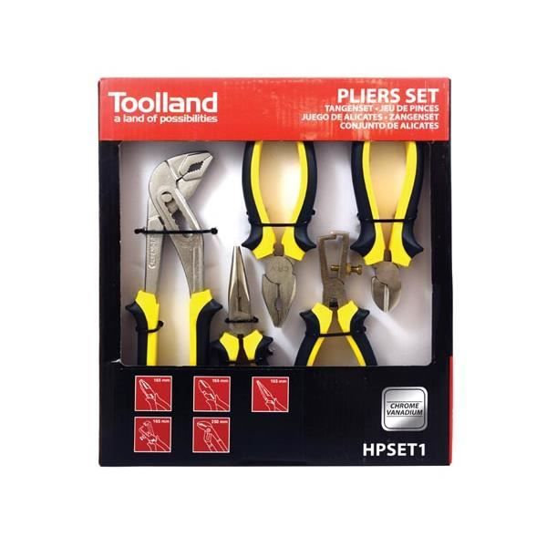 Tångset - Toolland - HPSET1 - 5 tång - Chondroitin sulfate - Svart/Gul