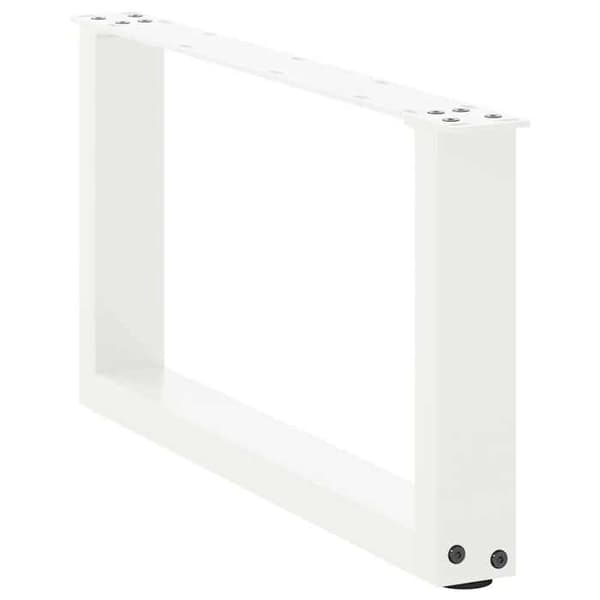 vidaXL U-formade soffbordsben 2 delar Vit 70 x (30-31) cm Stål 4013145