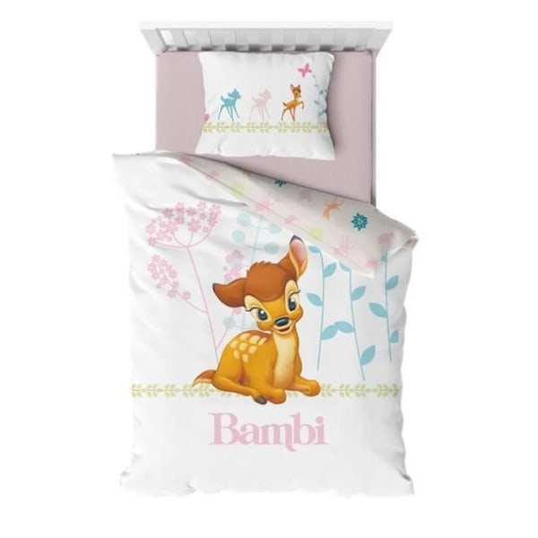 Carbotex påslakan Bambi 100 x 140 cm bomull vit/rosa