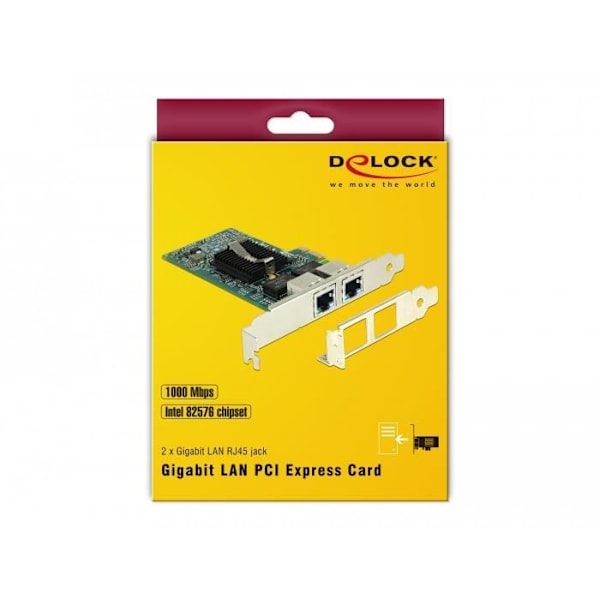 DeLOCK 89944 nätverkskort - Internt - PCI-E - Ethernet - 1000 Mbit/s