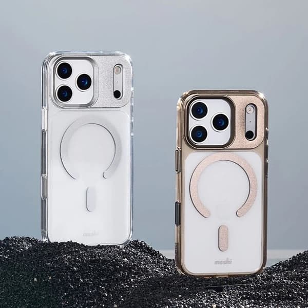 Coque Moshi iGlaze MagSafe för iPhone 17 Pro Max (Månsilver)