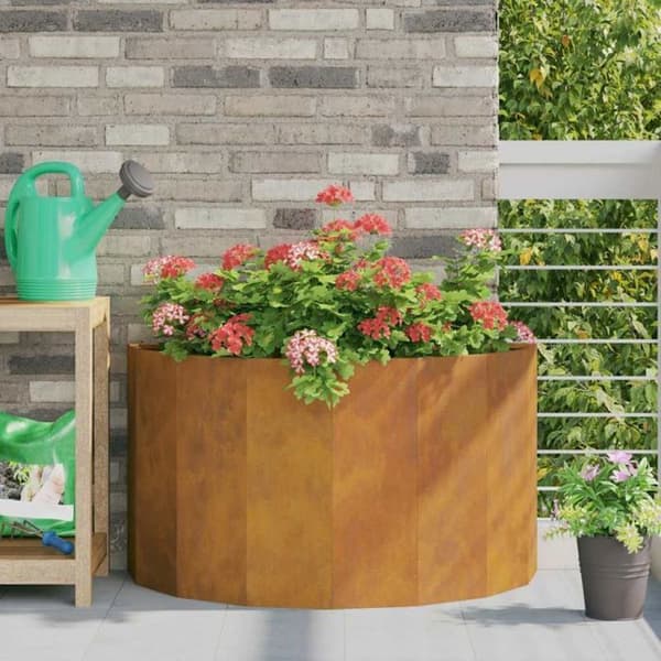 Cache-pot Vidaxl Blomkruka Rostig 90 x 45 x 50 cm