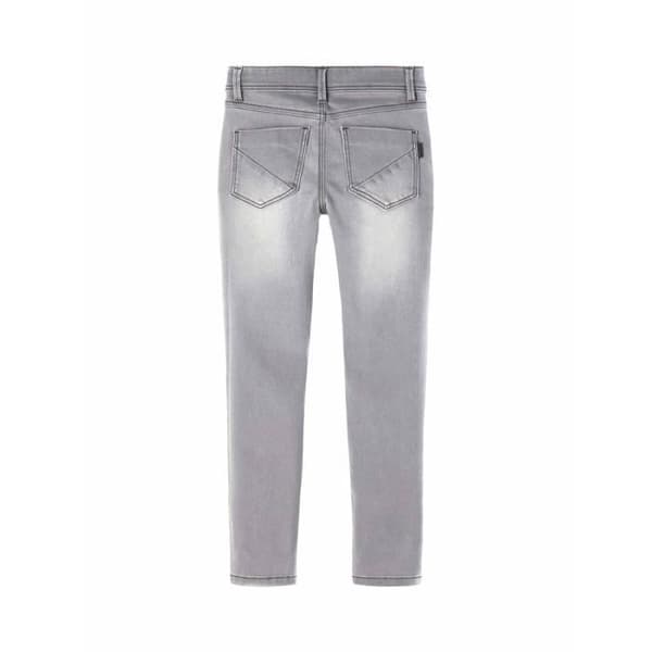 NAME IT Silas barnjeans i grått - slimmad snitt - mjukt och elastiskt tyg Grå 7 år