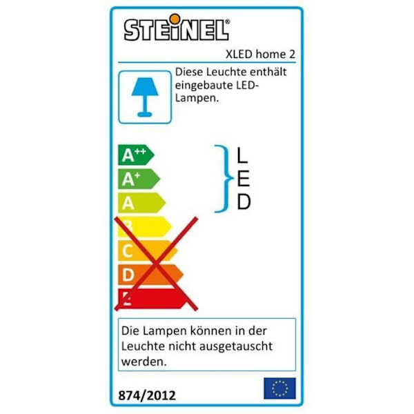 STEINEL - Utomhusstrålkastare med sensor - XLED Home 2 S - 13,7W 3000K IP44 - Svart Svart