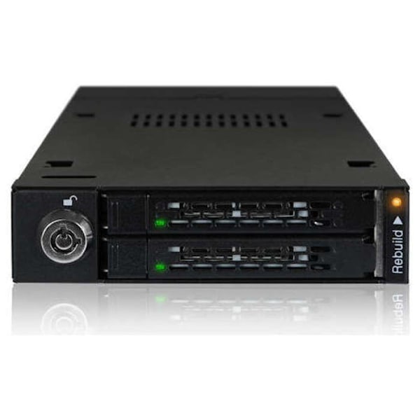 Tillbehör hårddisk - ICY DOCK - ToughArmor - 2x2,5" SATA-SAS - 3,5" fack - RAID
