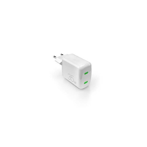 Puro mobilladdare MiniPro Double USB C strömförsörjning 35W Vit