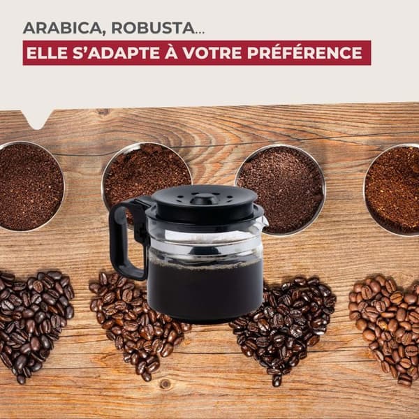 Anpassningsbar kanna för kaffebryggare American Tradition Fackelmann Basic Transparent