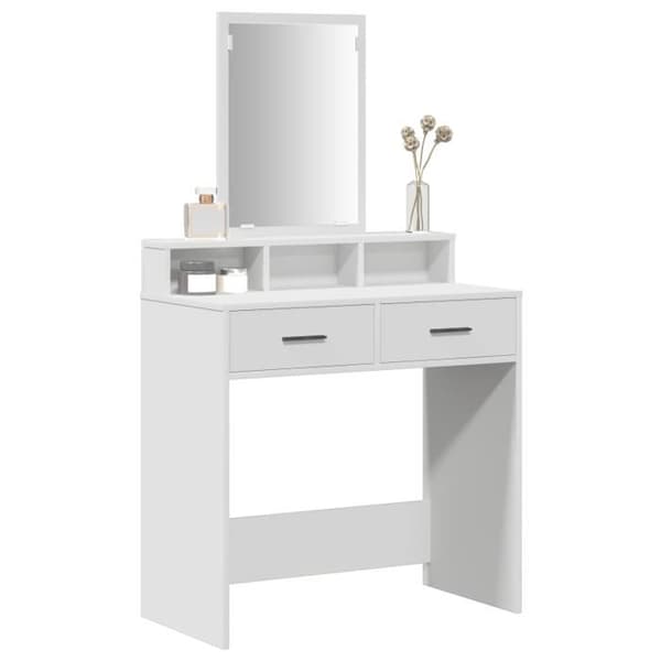 Coiffeuse med lådor Vit 79x41x140 cm