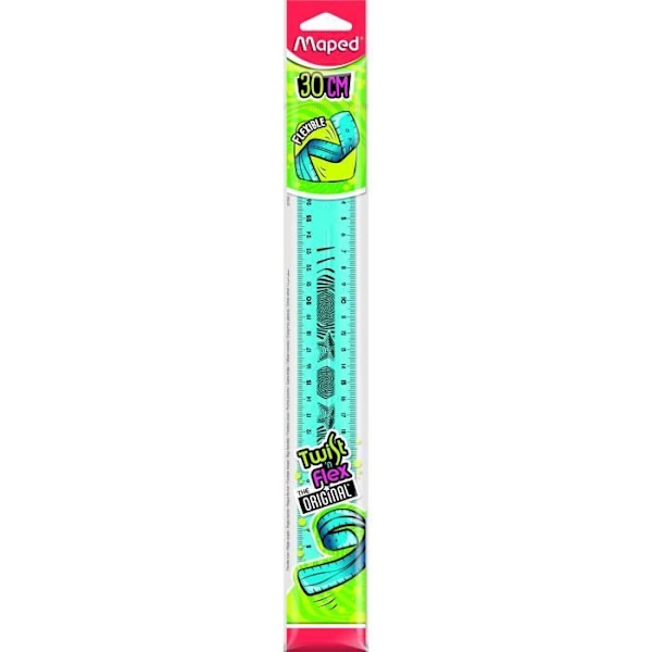 Twist'n Flex platt linjal 30cm - MAPED - flexibel och okrossbar