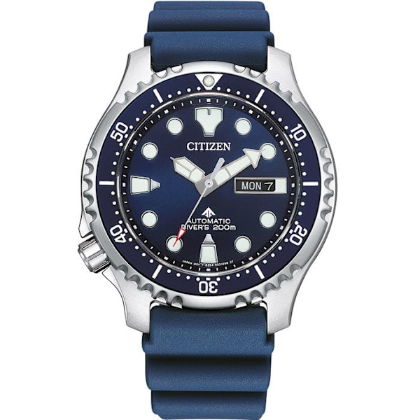 Citizen NY0141-10L herrklocka - Automatisk - Analog - Blå silikonrem Blå
