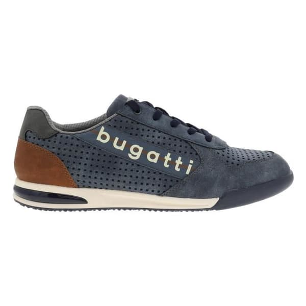 Sneakers - BUGATTI - Läder - Mörkblå - Låg skaft - Elastiska snören marinblå 44
